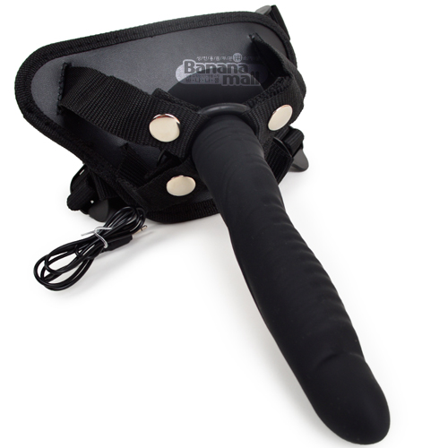 Silicone Strap-On Dildo 7 Vibration Modes Soft Safe