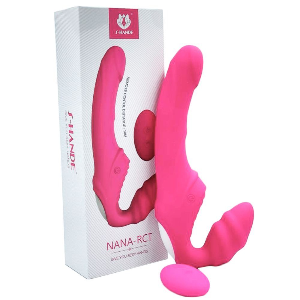 Dương Vật Giả 2 Đầu Rung Điều Khiển Từ Xa Cho Les Silicone Mềm Mịn 