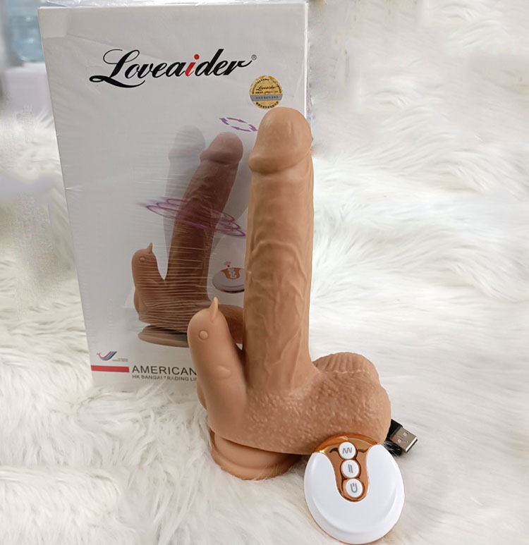 Dương Vật Giả Dán Tường Silicon Mềm Rung Đa Cực Kích Thích