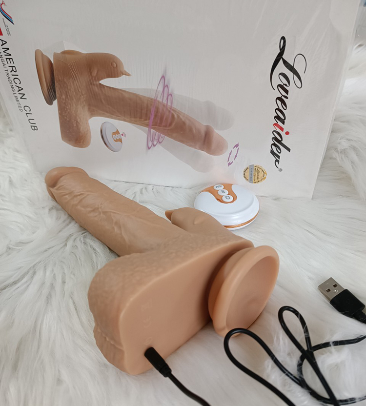 Dương Vật Giả Dán Tường Silicon Mềm Rung Đa Cực Kích Thích
