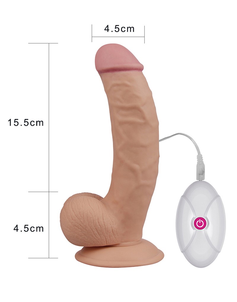 Dương Vật Giả Silicon Mềm Mịn Rung Nhẹ - Lovetoy Ultra 8.5