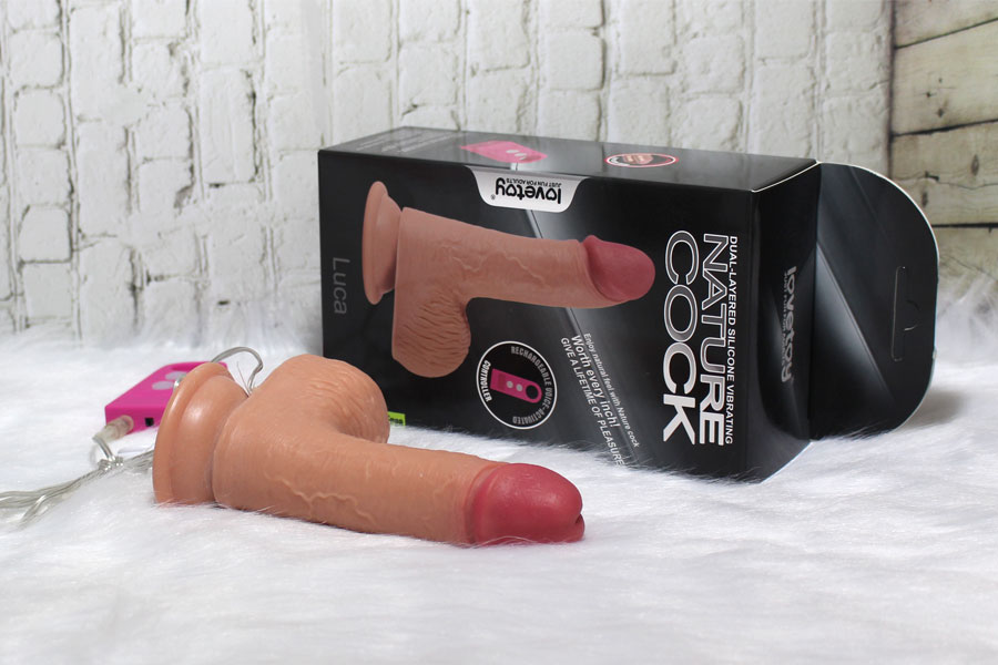 Lovtoy Luca USA Dương Vật Silicon Nhỏ Rung Mềm Mịn Cao Cấp