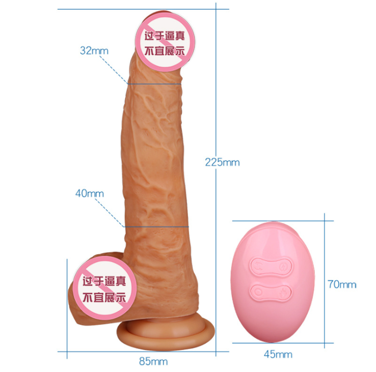 Dương Vật Giả Silicon Mềm Mịn Rung Ngoáy Sưởi Ấm Điều Khiển