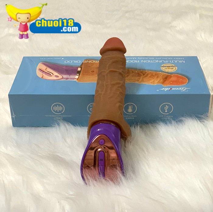 Dương Vật Giả Silicon Mềm Như Thật Loveaider Rung Ngoáy Sưởi Ấm