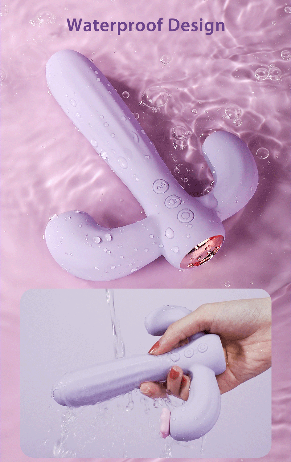 Dương Vật Giả 3 Đầu Cao Cấp Rung Mút Kích Thích Mạnh Mẽ