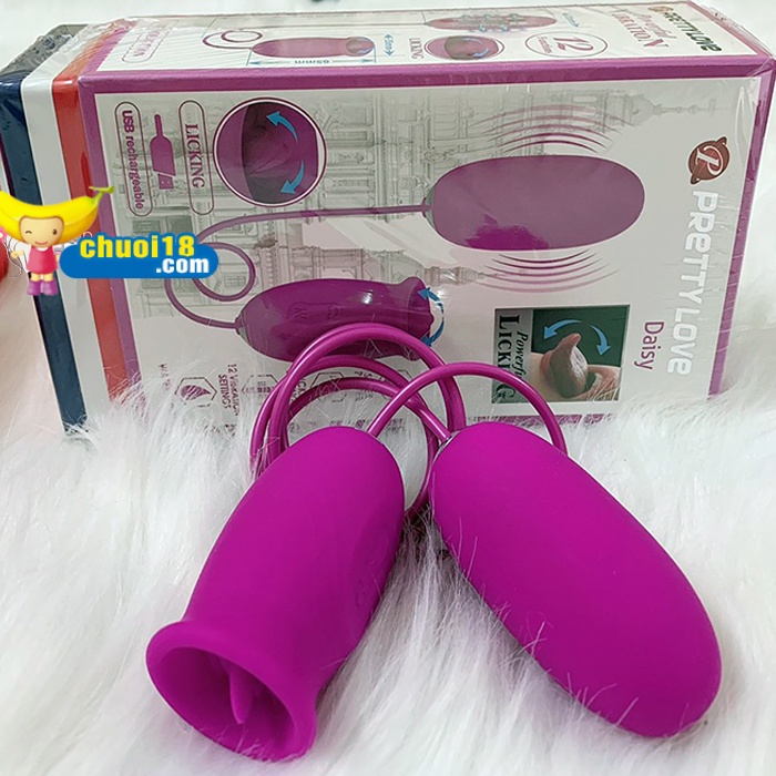 Trứng Rung 2 Đầu PrettyLove Daisy Cao Cấp Thỏa Mãn Tối Ưu