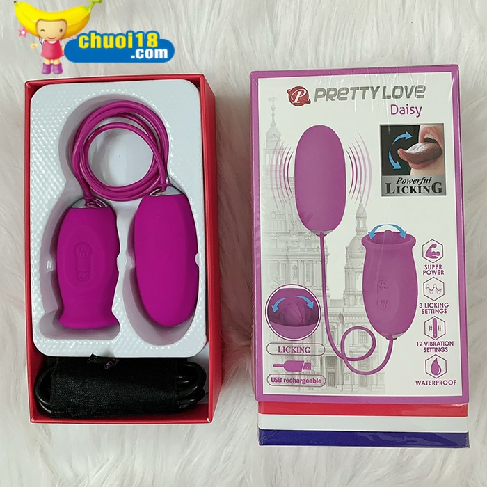 Trứng Rung 2 Đầu PrettyLove Daisy Cao Cấp Thỏa Mãn Tối Ưu