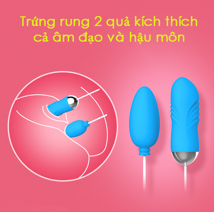 Trứng Rung 2 Đầu Leten Nhật Bản Kích Thích Mạnh Mẽ An Toàn