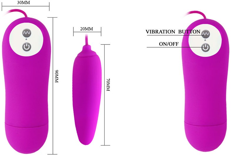 Trứng Rung Silicon 1 Đầu 12 Chế Độ Mềm Mịn Kích Thích - PrettyLove