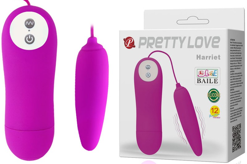 Trứng rung silicon mềm 1 đầu PrettyLove Harriet siêu rung 12 chế độ 
