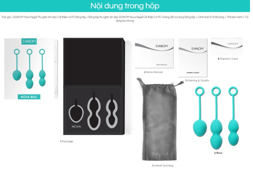 Bóng Kegel Se Khít Âm Đạo Svakom Nova Mỹ Chính Hãng Giá Tốt