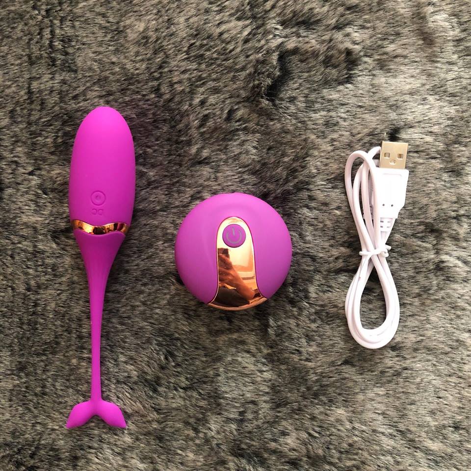 Trứng Rung Silicon Bluetooth Sạc Pin cao cấp Hấp dẫn Chú Cá Heo