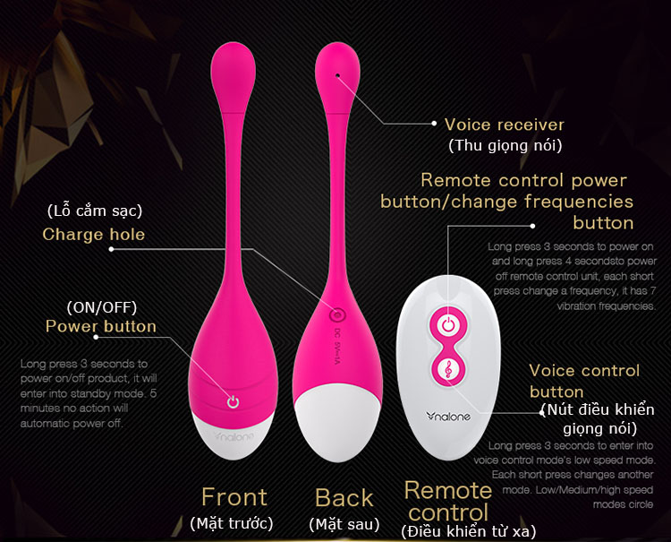 Trứng Rung Từ Xa Cao Cấp Kích Thích Giọng Nói Nalone Sweetie