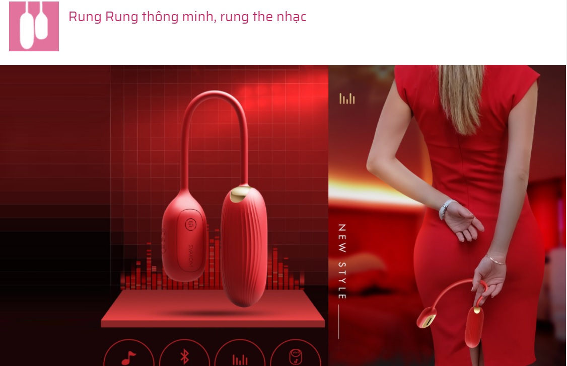 Trứng rung Svakom Muse cao cấp theo điệu nhạc loa bluetooth pin sạc tiện lợi