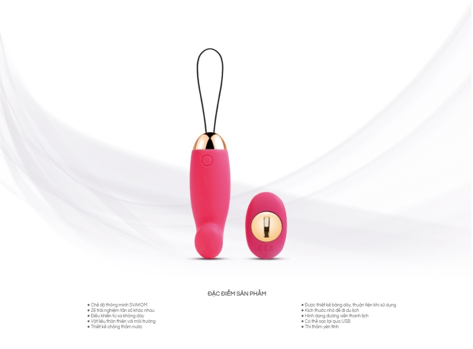 Trứng Rung Svakom IVY Mỹ Remote Đa Chức Năng Kích Thích G