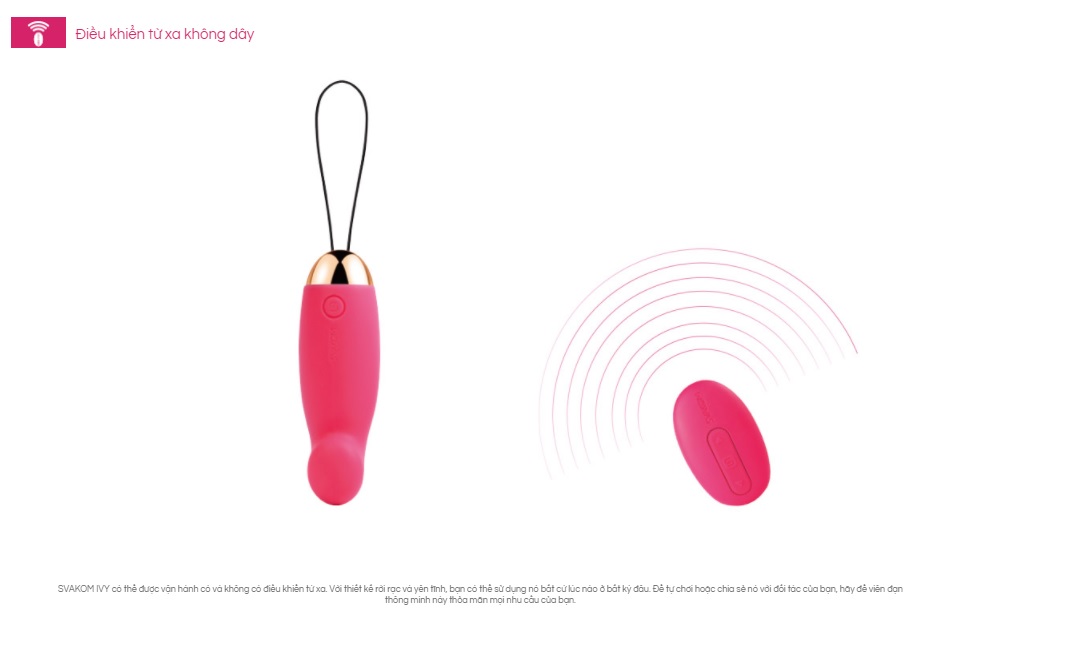 Trứng Rung Svakom IVY Mỹ Remote Đa Chức Năng Kích Thích G