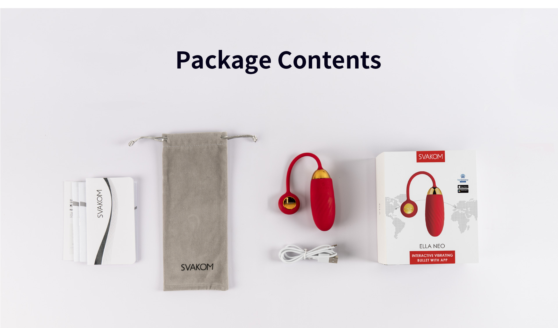 Trứng rung Svakom Ella Neo điều khiển điện thoại size nhỏ tiện lợi