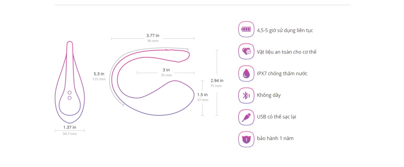 Trứng Rung Lovense Cao Cấp Điều Khiển Qua Điện Thoại An Toàn Tiện Lợi