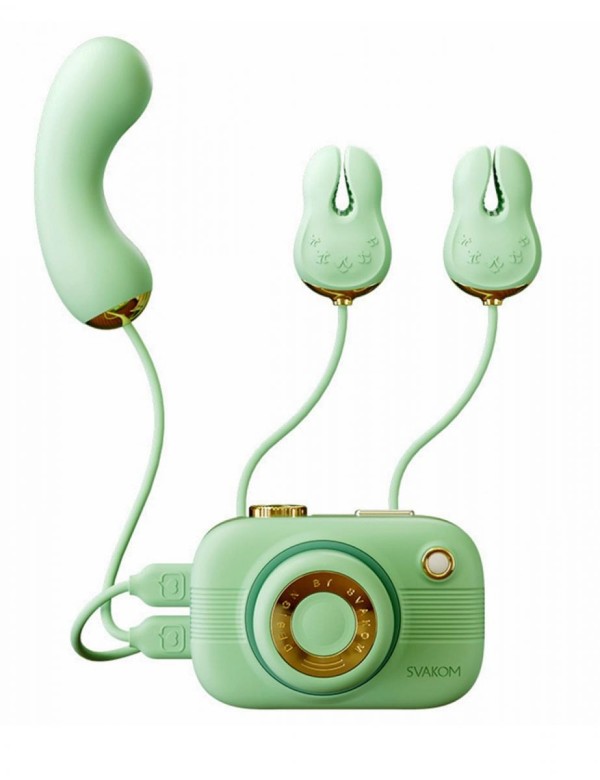 Trứng Rung Svakom Đa Năng Kẹp Ngực Máy Mút Hút Mạnh Mẽ