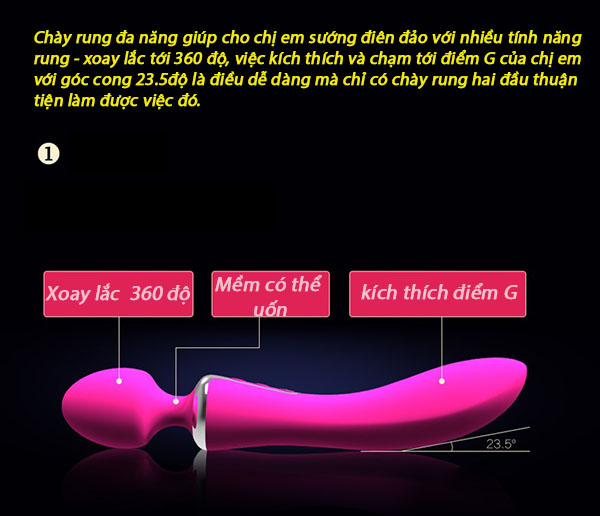 Chày Massage Rung 2 Đầu Leten Nhật Bản - Kích Thích Mạnh Mẽ