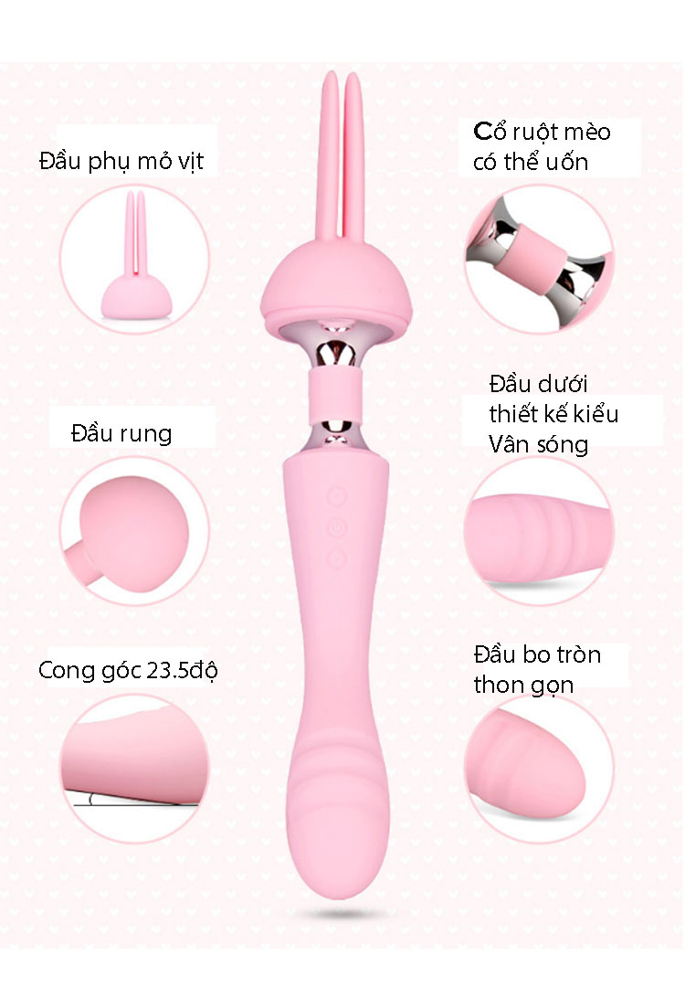 Chày Rung Hai Đầu Siêu Mạnh I7 Magic Kích Thích Tột Đỉnh