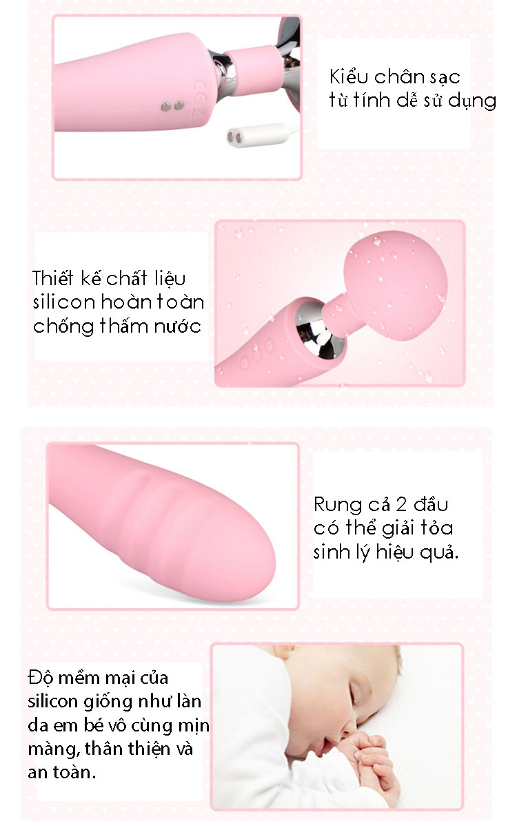 Chày Rung Hai Đầu Siêu Mạnh I7 Magic Kích Thích Tột Đỉnh