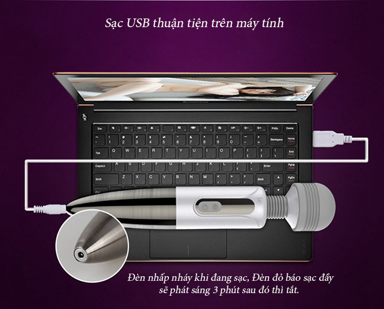 Chày rung Letten Lightning sạc pin siêu mạnh có sưởi