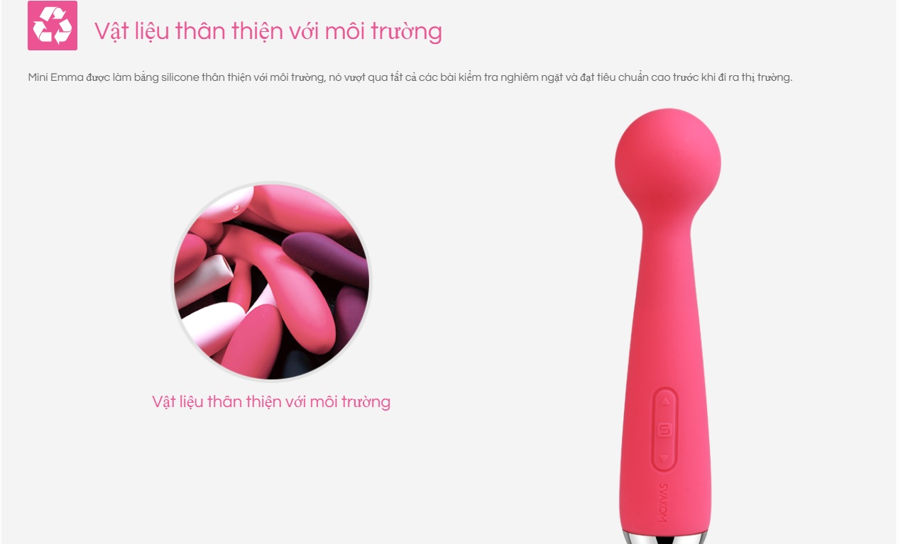 Chày Rung Svakom Mini Emma Rung Mạnh Đa Chế Độ An Toàn