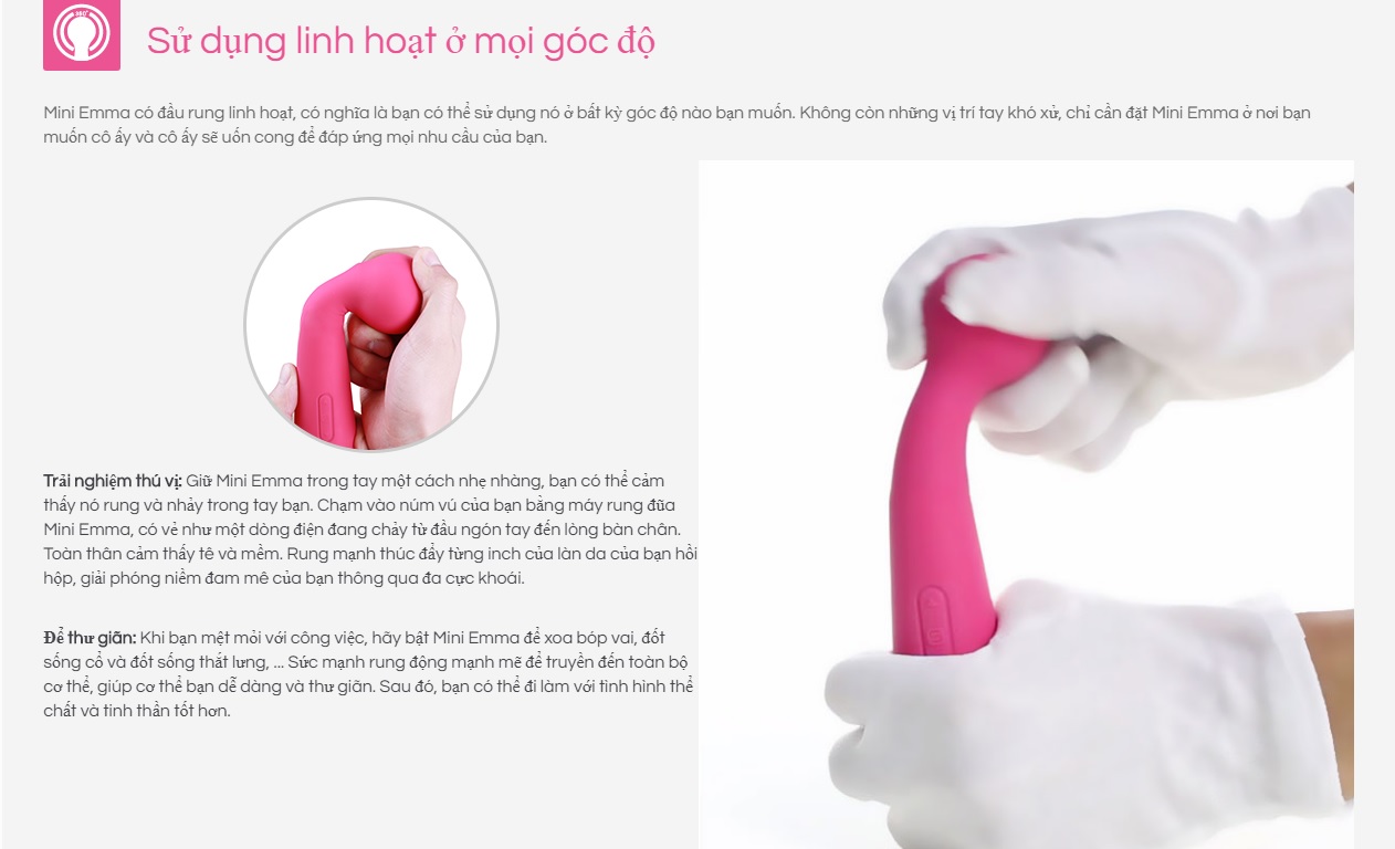 Chày Rung Svakom Mini Emma Rung Mạnh Đa Chế Độ An Toàn