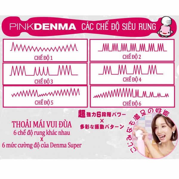 Chày Rung Denma Super Siêu Mạnh, Massage Sâu, Pin Sạc USB Nhật