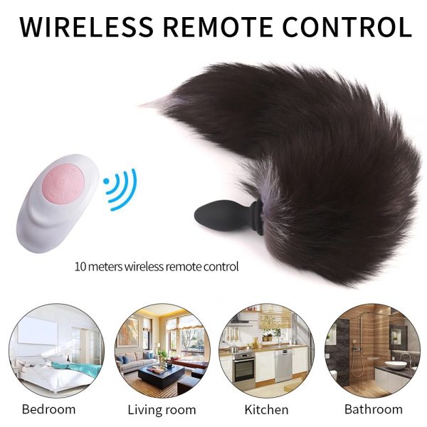 Đuôi cao gắn hậu môn rung điều khiển từ xa silicon y tế cao cấp