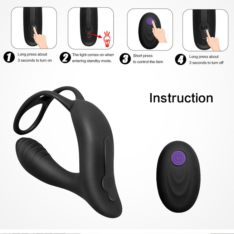 Máy Rung Massage Hậu Môn Có Vòng Đeo Sưởi Ấm Điều Khiển Từ Xa