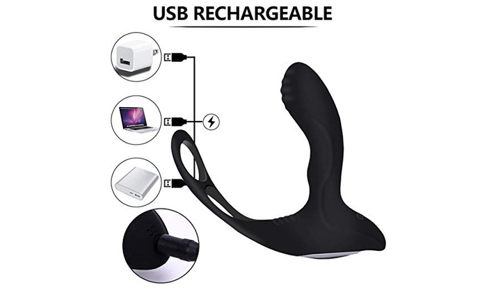 Heating Prostate Massage Vibrating Ring Silicone Remote