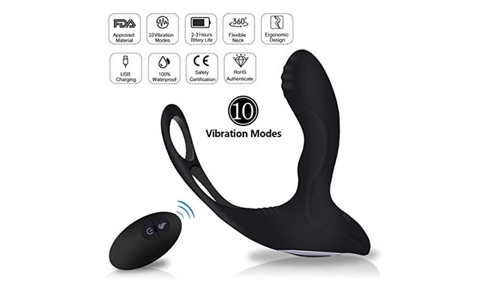 Heating Prostate Massage Vibrating Ring Silicone Remote