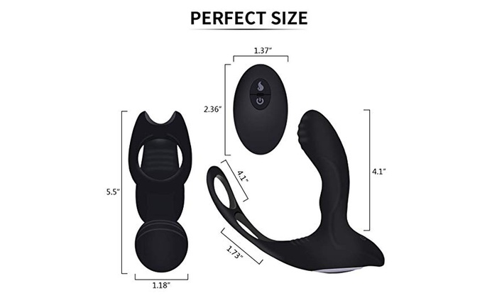 Heating Prostate Massage Vibrating Ring Silicone Remote