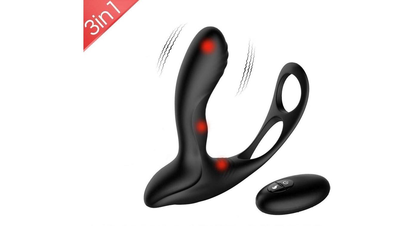 Heating Prostate Massage Vibrating Ring Silicone Remote
