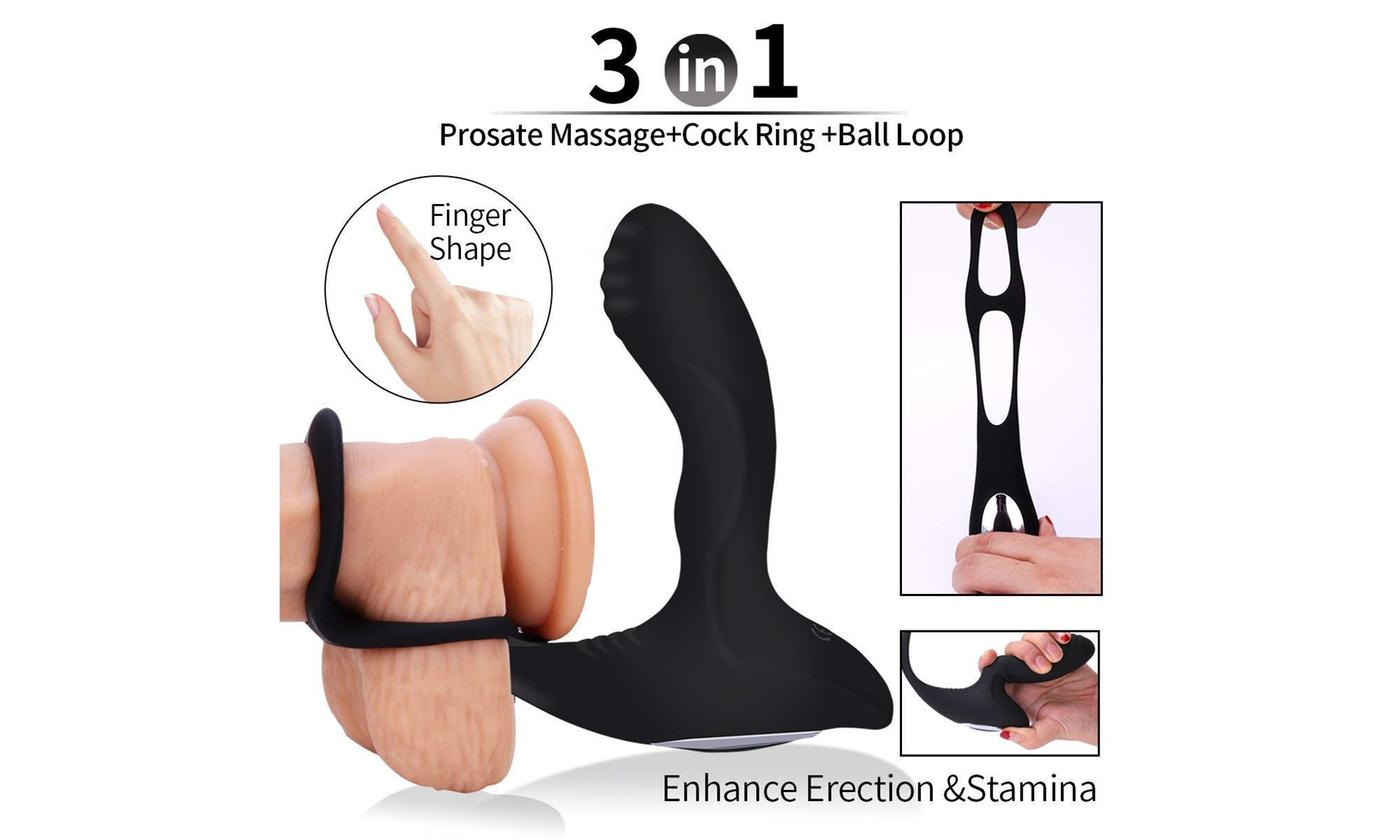 Heating Prostate Massage Vibrating Ring Silicone Remote
