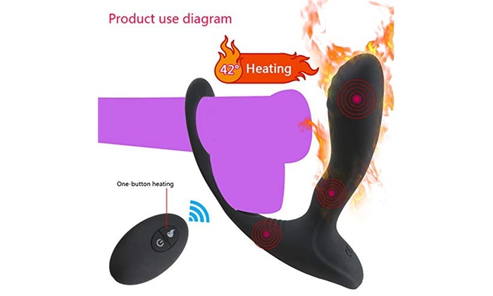 Heating Prostate Massage Vibrating Ring Silicone Remote