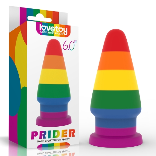Phích Cắm Hậu Môn Silicon 7 Màu Siêu Mềm Mịn - Lovetoy Prider 6in