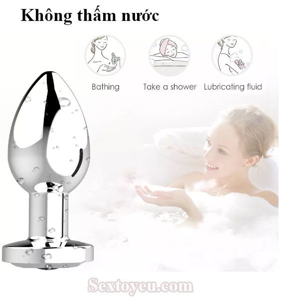 Phích cắm hậu môn inox siêu rung điều khiển từ xa 10 chế độ Phích cắm hậu môn inox siêu rung điều khiển từ xa 10 chế độ