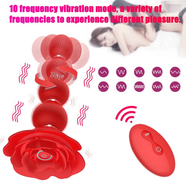 Bông Hồng Hậu Môn Rung Ngoáy Điều Khiển Từ Xa Kích Thích Thăng Hoa