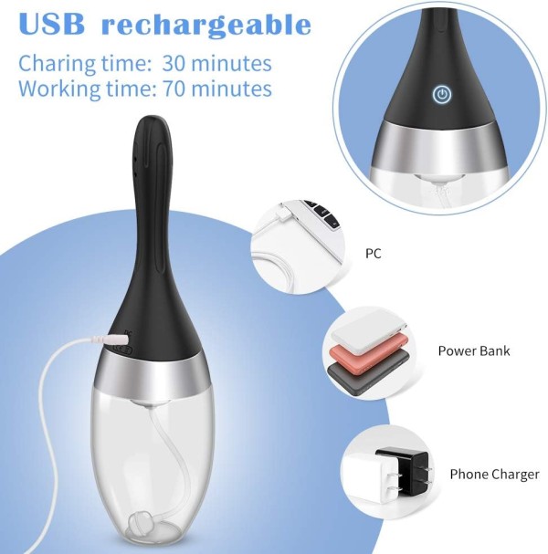 Máy Thụt Rửa Hậu Môn Tự Động Sạc Pin An Toàn Tiện Lợi