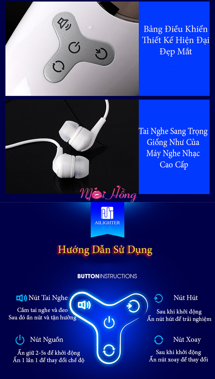 Máy Thủ Dâm Tự Động Xoay 360 Độ Ailighter JUICER Siêu Thỏa Mãn