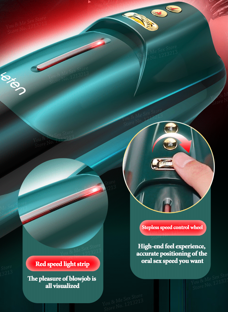 Máy Thủ Dâm Leten Air Tự Động Sưởi Ấm Co Bóp Mượt Mà