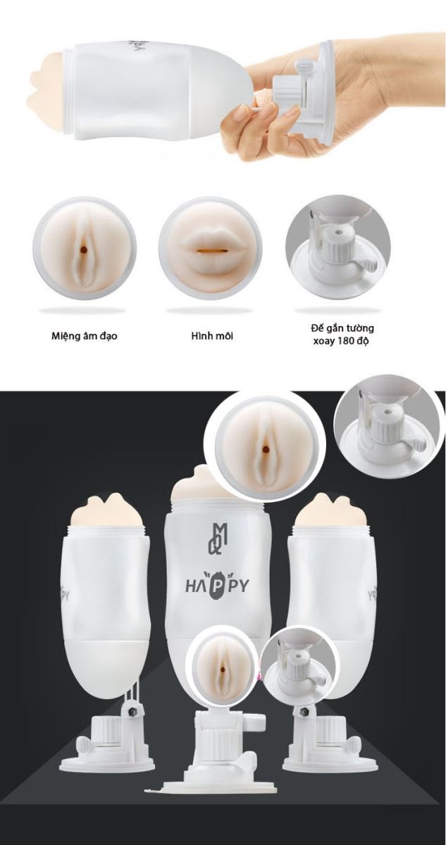 Âm Đạo 2 Đầu Rung Độc Đáo Dán Tường Relax Happy