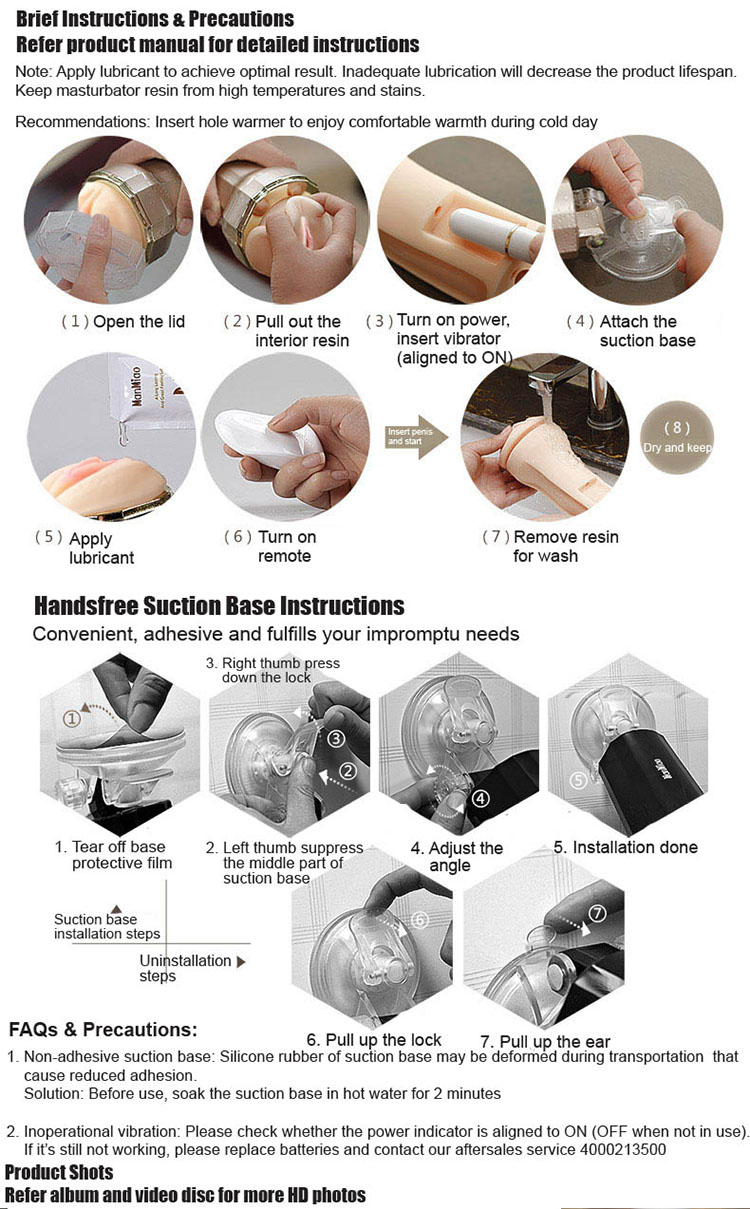 Âm Đạo Dán Tường Cao Cấp điều khiển tiện lợi ManMiao Gold