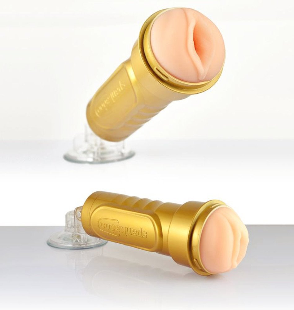 Gold Plated Wall-Attached Premium Male Masturbator – Soft Silicone USA
