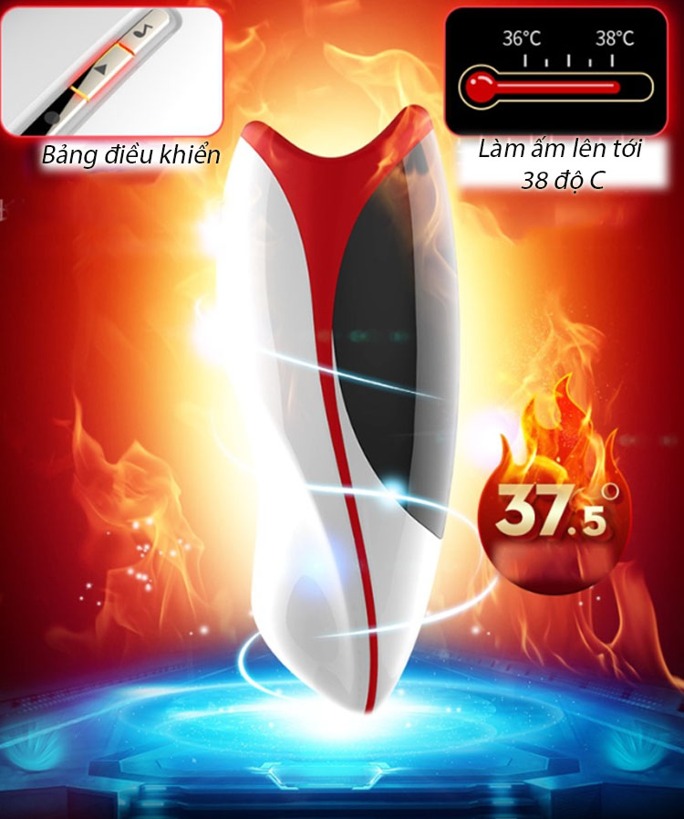 Cốc Thủ Dâm Tự Động Leten Rung Sưởi Ấm Liếm Thật Kích Thích