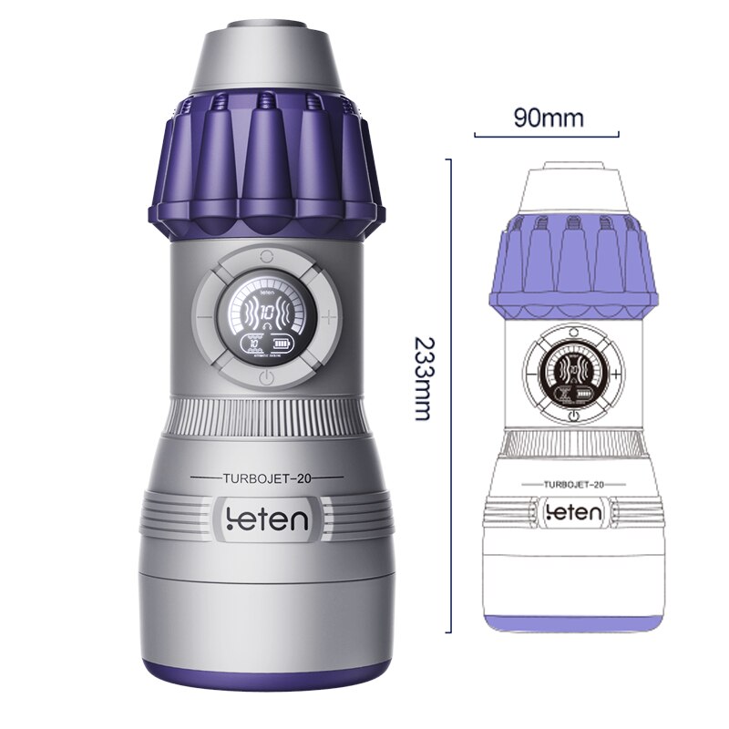 Máy Thủ Dâm Leten TurboJet-20 Rung Mút Hút Rên Kích Thích