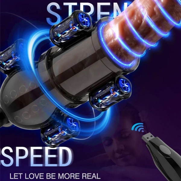 Máy Rung 5 Động Cơ Siêu Mạnh Điều Khiển Từ Xa Kích Thích Đầu Dương Vật